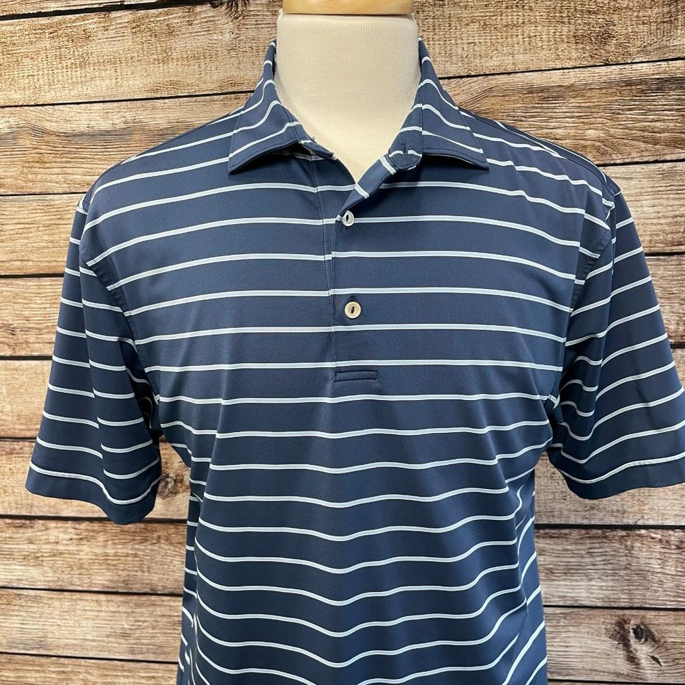 Peter Millar Summer Comfort Blue Polo Shirt Size M